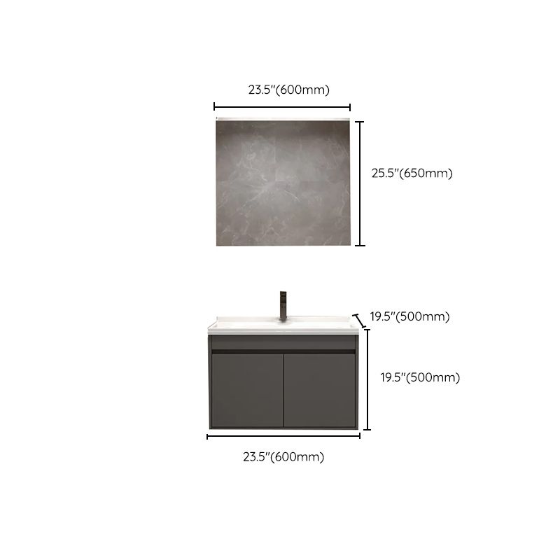 Wall Mount Bathroom Vanity Modern Bathroom Vanity Set with Mirror Clearhalo 'Bathroom Remodel & Bathroom Fixtures' 'Bathroom Vanities' 'bathroom_vanities' 'Home Improvement' 'home_improvement' 'home_improvement_bathroom_vanities' 1200x1200_34c3d78b-183b-4e08-80f1-5c3f60350ceb