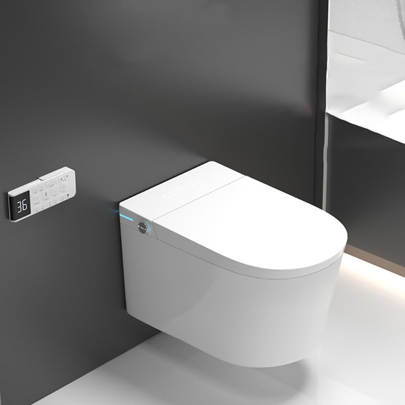 White Wall Hung Toilet Set with Warm Air Dryer and without Water Pressure Control Clearhalo 'Bathroom Remodel & Bathroom Fixtures' 'Bidets' 'Home Improvement' 'home_improvement' 'home_improvement_bidets' 'Toilets & Bidets' 1200x1200_34dee9a6-eb52-43f1-80d2-6d2ae2fa7ff2