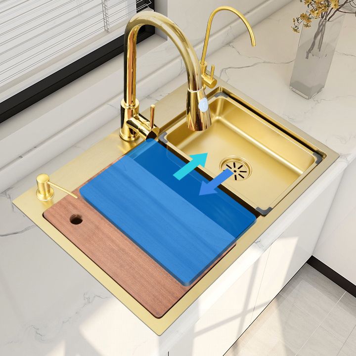 Stainless Steel Kitchen Sink Single Bowl Drop-in Sink 3 Holes with Strainer Clearhalo 'Home Improvement' 'home_improvement' 'home_improvement_kitchen_sinks' 'Kitchen Remodel & Kitchen Fixtures' 'Kitchen Sinks & Faucet Components' 'Kitchen Sinks' 'kitchen_sinks' 1200x1200_34f537a4-d78e-4975-81a1-b70bfa948e15