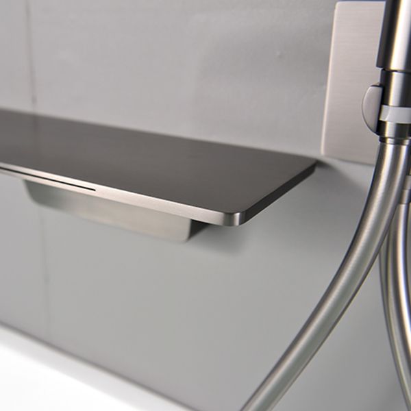Bathroom Tub Spout Waterfall Wall Mounted Fixed Bathtub Faucet with Hose Clearhalo 'Bathroom Remodel & Bathroom Fixtures' 'Bathtub Faucets' 'bathtub_faucets' 'Home Improvement' 'home_improvement' 'home_improvement_bathtub_faucets' 1200x1200_34fda292-094b-4818-9534-68e9af24bce6