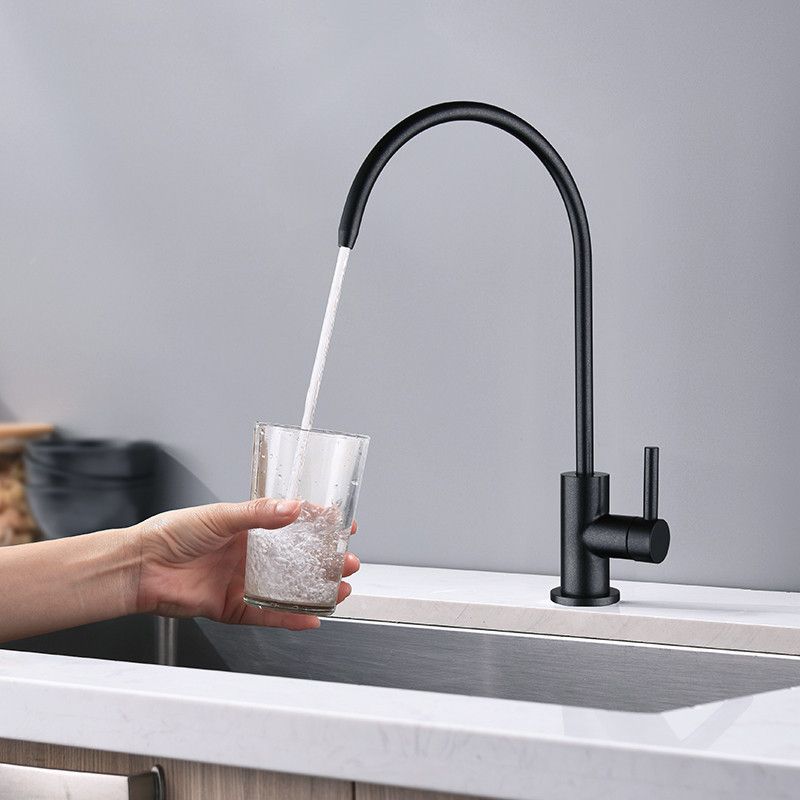 Contemporary Kitchen Faucet Stainless Steel Single Handle High Arc Kitchen Faucet Clearhalo 'Home Improvement' 'home_improvement' 'home_improvement_kitchen_faucets' 'Kitchen Faucets' 'Kitchen Remodel & Kitchen Fixtures' 'Kitchen Sinks & Faucet Components' 'kitchen_faucets' 1200x1200_350161ce-22a9-4104-a05f-9c8fa430ec81