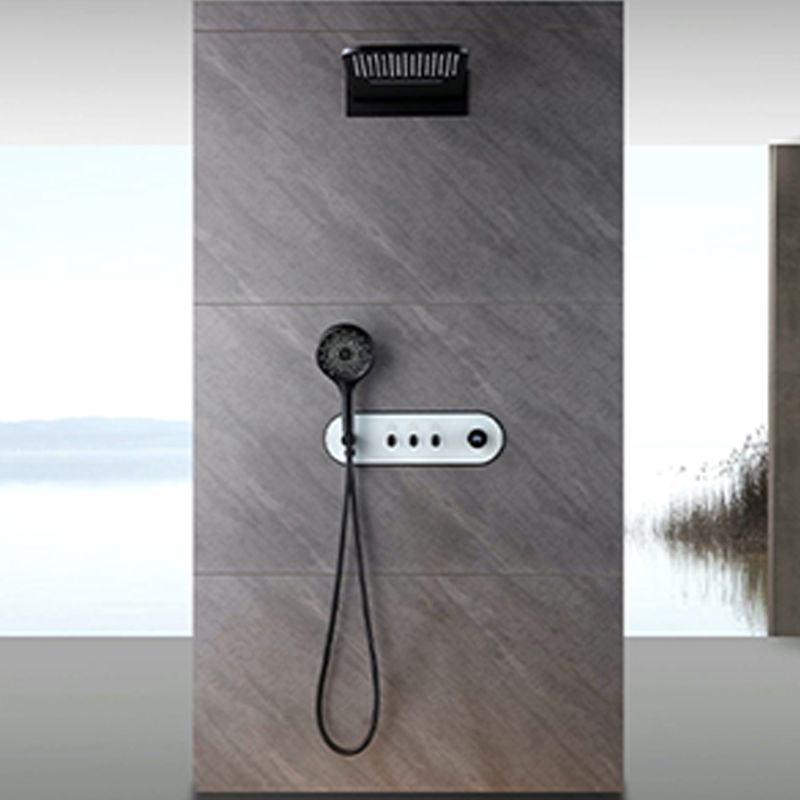 Black Shower Set into The Wall Hidden Bathroom Shower All Copper Clearhalo 'Bathroom Remodel & Bathroom Fixtures' 'Home Improvement' 'home_improvement' 'home_improvement_shower_faucets' 'Shower Faucets & Systems' 'shower_faucets' 'Showers & Bathtubs Plumbing' 'Showers & Bathtubs' 1200x1200_350da59a-0a1d-4544-88b3-4e997cf321e1