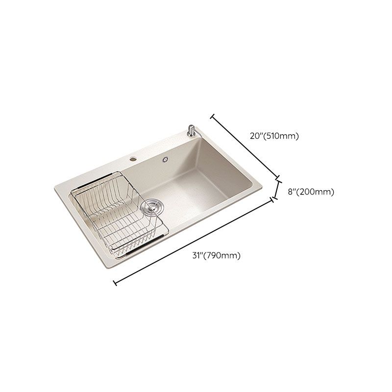 Modern Single Bowl Sink Solid Color Kitchen Sink with Overflow Hole Clearhalo 'Home Improvement' 'home_improvement' 'home_improvement_kitchen_sinks' 'Kitchen Remodel & Kitchen Fixtures' 'Kitchen Sinks & Faucet Components' 'Kitchen Sinks' 'kitchen_sinks' 1200x1200_350e61fc-b281-434d-a319-180668fde829