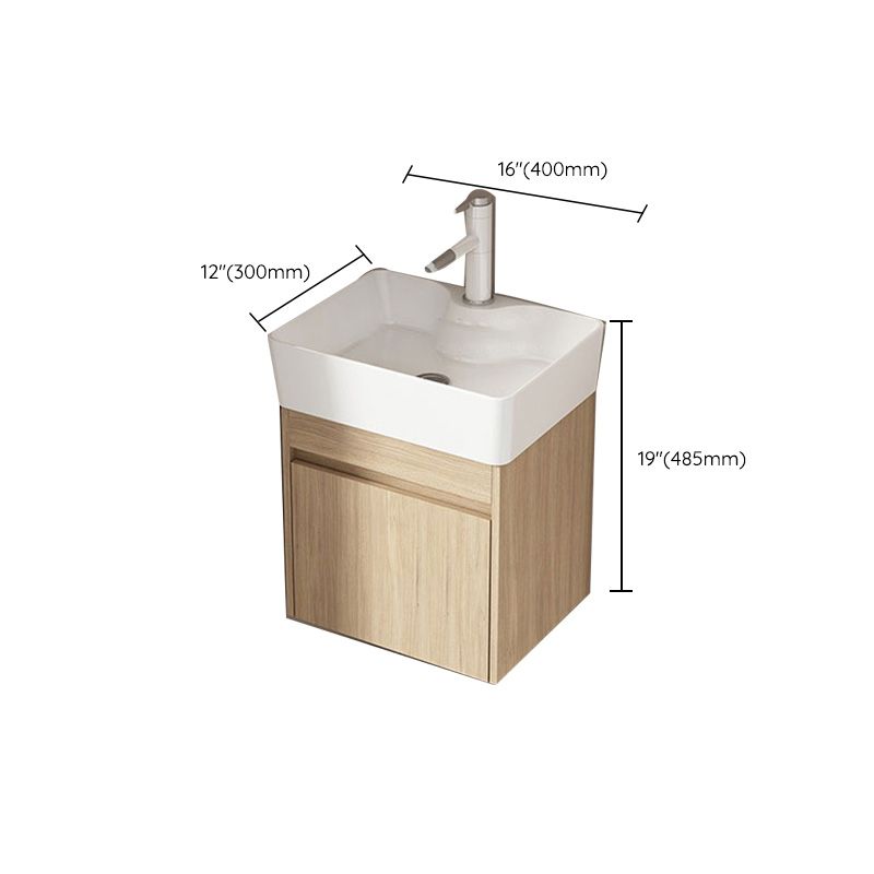 Basic Wooden Sink Vanity Wall-Mounted Vanity Cabinet with Mirror Cabinet Clearhalo 'Bathroom Remodel & Bathroom Fixtures' 'Bathroom Vanities' 'bathroom_vanities' 'Home Improvement' 'home_improvement' 'home_improvement_bathroom_vanities' 1200x1200_352a0512-bfa6-4e6f-bf41-3760eb61ff91