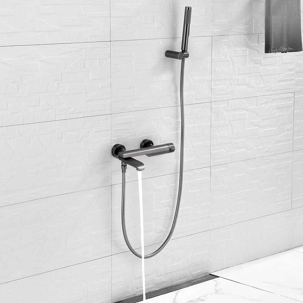 Contemporary Bathroom Faucet Wall Mounted Metal Tub Faucet Trim Clearhalo 'Bathroom Remodel & Bathroom Fixtures' 'Bathtub Faucets' 'bathtub_faucets' 'Home Improvement' 'home_improvement' 'home_improvement_bathtub_faucets' 1200x1200_352b1bba-7fc1-451c-ad7e-294cc27c4670