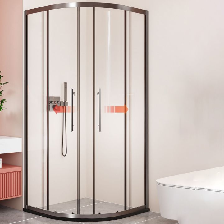 Double Sliding Easy Clean Glass Shower Stall Clear Framed Shower Enclosure Clearhalo 'Bathroom Remodel & Bathroom Fixtures' 'Home Improvement' 'home_improvement' 'home_improvement_shower_stalls_enclosures' 'Shower Stalls & Enclosures' 'shower_stalls_enclosures' 'Showers & Bathtubs' 1200x1200_353e9610-2ee2-4dd4-8c51-9428a99226f2