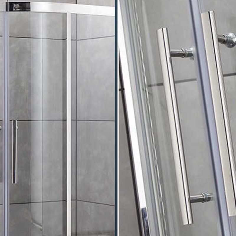 Stainless Steel Shower Stall Clear Tempered Glass Shower Stall Clearhalo 'Bathroom Remodel & Bathroom Fixtures' 'Home Improvement' 'home_improvement' 'home_improvement_shower_stalls_enclosures' 'Shower Stalls & Enclosures' 'shower_stalls_enclosures' 'Showers & Bathtubs' 1200x1200_3545a653-4dcc-47f5-9861-676df712487f