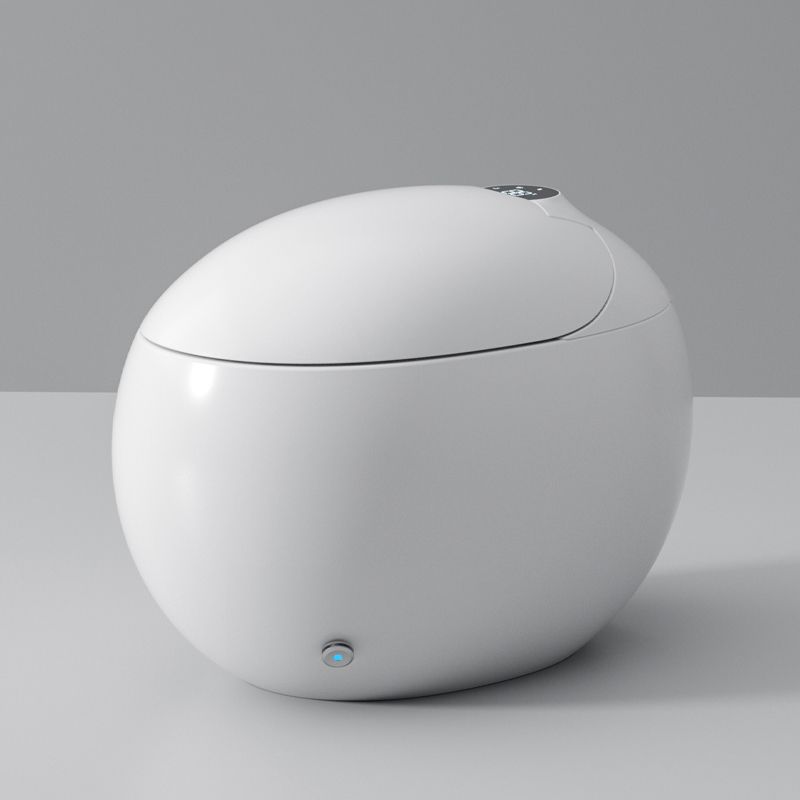 Contemporary Foot Sensor Ceramic Heated Seat White Round Floor Mount Bidet Clearhalo 'Bathroom Remodel & Bathroom Fixtures' 'Bidets' 'Home Improvement' 'home_improvement' 'home_improvement_bidets' 'Toilets & Bidets' 1200x1200_3545e7cf-1810-4489-9a70-bc6dc44a183e