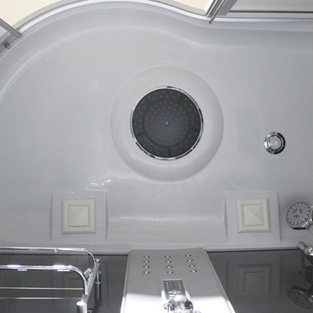 Double Sliding White Shower Kit Tinted Framed Tub & Shower Kit Clearhalo 'Bathroom Remodel & Bathroom Fixtures' 'Home Improvement' 'home_improvement' 'home_improvement_shower_stalls_enclosures' 'Shower Stalls & Enclosures' 'shower_stalls_enclosures' 'Showers & Bathtubs' 1200x1200_35529bbc-92f1-44fd-9639-37206a9416c1