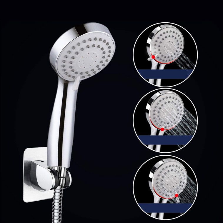 4-Setting Silver Shower Set Concealed Wall-Mount Bracket Tee with Socket Clearhalo 'Bathroom Remodel & Bathroom Fixtures' 'Home Improvement' 'home_improvement' 'home_improvement_shower_heads' 'Shower Heads' 'shower_heads' 'Showers & Bathtubs Plumbing' 'Showers & Bathtubs' 1200x1200_3559859f-32e7-4840-b276-052f41e784dd