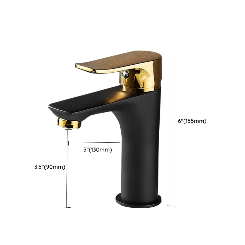 Black-Gold Vessel Sink Faucet Lever Handle Low Arc Vessel Faucet Clearhalo 'Bathroom Remodel & Bathroom Fixtures' 'Bathroom Sink Faucets' 'Bathroom Sinks & Faucet Components' 'bathroom_sink_faucets' 'Home Improvement' 'home_improvement' 'home_improvement_bathroom_sink_faucets' 1200x1200_3579cc5d-b009-47c8-ab0f-8f7fece628e8