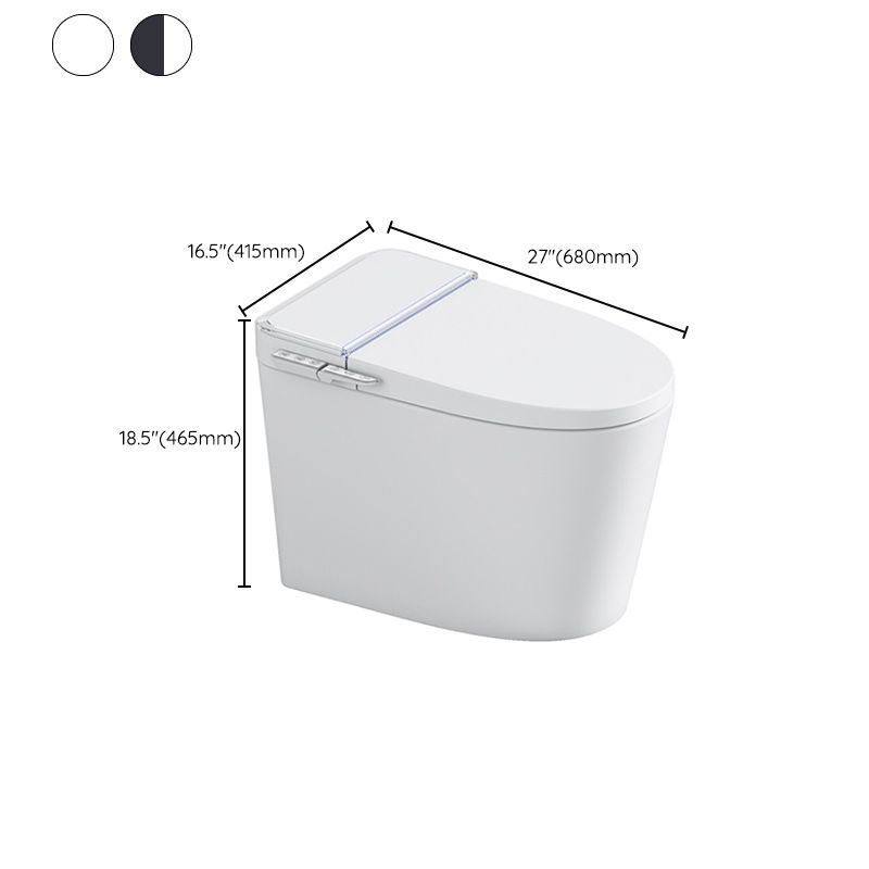 Elongated Contemporary Smart Toilet White Ceramic Foot Sensor Clearhalo 'Bathroom Remodel & Bathroom Fixtures' 'Bidets' 'Home Improvement' 'home_improvement' 'home_improvement_bidets' 'Toilets & Bidets' 1200x1200_358bcc98-f770-448f-9f07-c350aa1b8a7b