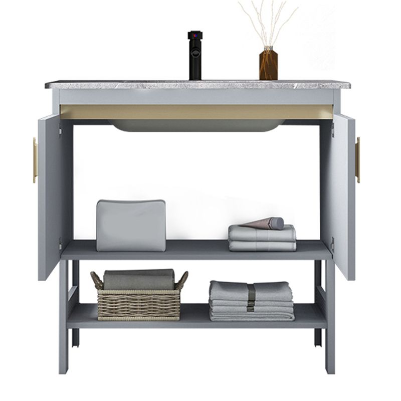 Modern Aluminium Faucet Included Bathroom Sink Vanity with Soft Close Door Clearhalo 'Bathroom Remodel & Bathroom Fixtures' 'Bathroom Vanities' 'bathroom_vanities' 'Home Improvement' 'home_improvement' 'home_improvement_bathroom_vanities' 1200x1200_359de402-20e5-418f-bb1a-844ffae0e830