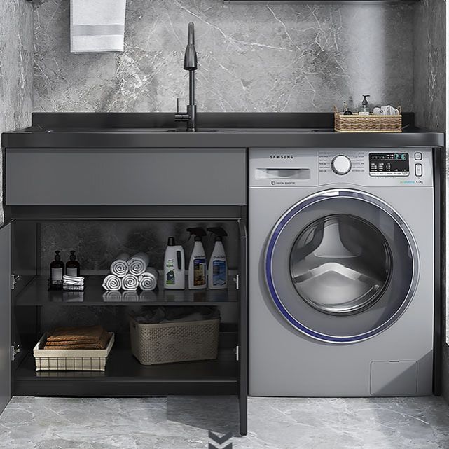 Metal Modern Freestanding Bathroom Vanity Set with Sink Faucet Clearhalo 'Bathroom Remodel & Bathroom Fixtures' 'Bathroom Vanities' 'bathroom_vanities' 'Home Improvement' 'home_improvement' 'home_improvement_bathroom_vanities' 1200x1200_35b5c317-6976-443a-ad4f-ef1f1fd87cdc