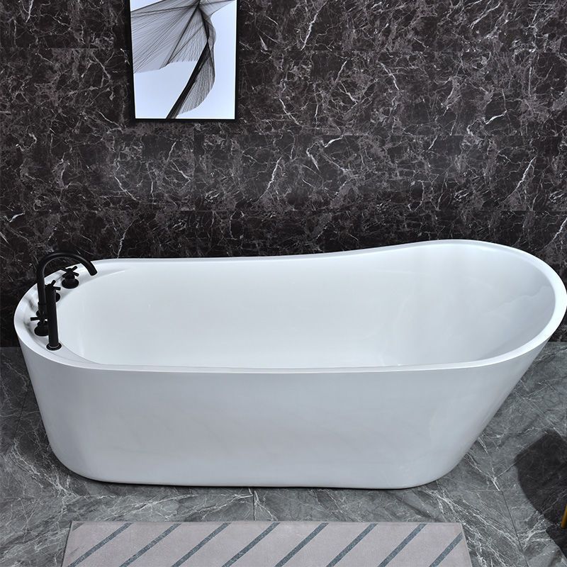 Modern Acrylic Freestanding Bathtub Soaking Single Slipper Tub in White Clearhalo 'Bathroom Remodel & Bathroom Fixtures' 'Bathtubs' 'Home Improvement' 'home_improvement' 'home_improvement_bathtubs' 'Showers & Bathtubs' 1200x1200_35f7a289-4bec-4274-b9a9-952e037f1852