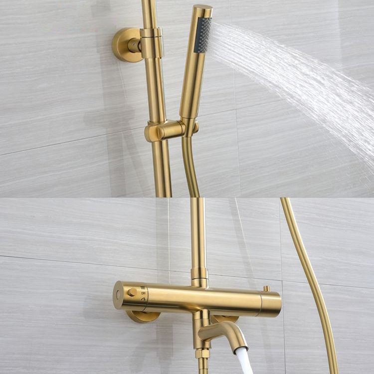 Modern Shower Set Stainless Steel Temperature Control Wall Mounted Shower Combo Clearhalo 'Bathroom Remodel & Bathroom Fixtures' 'Home Improvement' 'home_improvement' 'home_improvement_shower_faucets' 'Shower Faucets & Systems' 'shower_faucets' 'Showers & Bathtubs Plumbing' 'Showers & Bathtubs' 1200x1200_36062e80-2925-4011-97af-39c2452ad95a