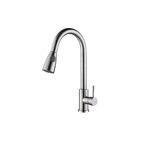 Modern Spray Kitchen Faucet Stainless Steel with Pull Out Sprayer Bar Faucet Clearhalo 'Home Improvement' 'home_improvement' 'home_improvement_kitchen_faucets' 'Kitchen Faucets' 'Kitchen Remodel & Kitchen Fixtures' 'Kitchen Sinks & Faucet Components' 'kitchen_faucets' 1200x1200_36065a53-1f6c-431e-b468-ef49eb184c4a