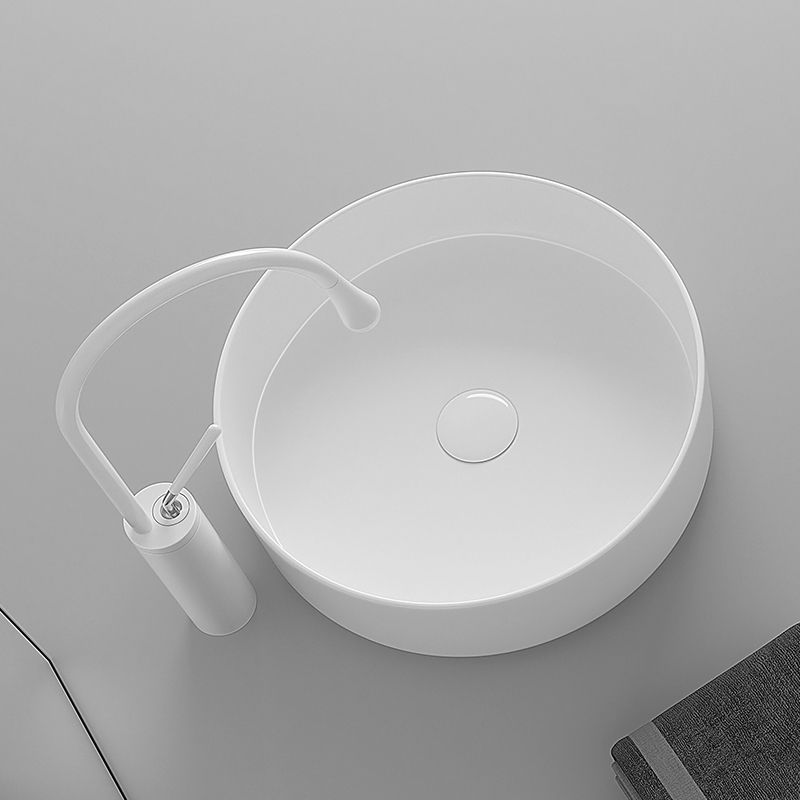 Round Porcelain Bathroom Sink with Shut-Off Valve Vessel Sink Clearhalo 'Bathroom Remodel & Bathroom Fixtures' 'Bathroom Sinks & Faucet Components' 'Bathroom Sinks' 'bathroom_sink' 'Home Improvement' 'home_improvement' 'home_improvement_bathroom_sink' 1200x1200_361fbff9-ce73-4cf4-9ead-c19f0165d1e7