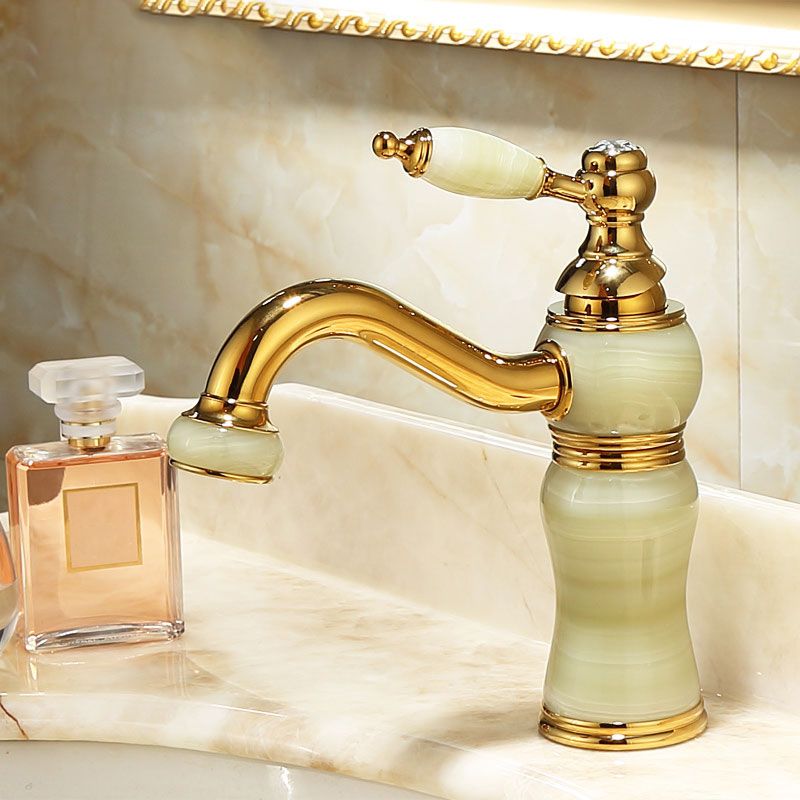 Deck Mounted Copper Tub Faucet Low Arc Roman Tub Faucet Set with Jade Clearhalo 'Bathroom Remodel & Bathroom Fixtures' 'Bathroom Sink Faucets' 'Bathroom Sinks & Faucet Components' 'bathroom_sink_faucets' 'Home Improvement' 'home_improvement' 'home_improvement_bathroom_sink_faucets' 1200x1200_3631dd0e-0791-48f4-a3ab-d1617eac3996