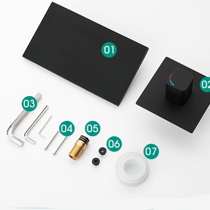 Modern Fixed Bathroom Faucet Wall Mounted Metal Tub Faucet Trim Clearhalo 'Bathroom Remodel & Bathroom Fixtures' 'Bathtub Faucets' 'bathtub_faucets' 'Home Improvement' 'home_improvement' 'home_improvement_bathtub_faucets' 1200x1200_364e3a6c-f6b2-4864-8839-a4d23a2fffa0