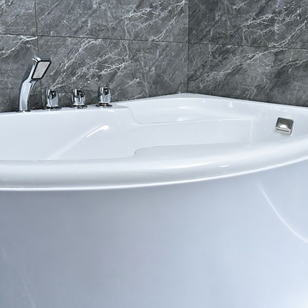 Corner Soaking Acrylic Bathtub Antique Finish Back to Wall Bath Tub Clearhalo 'Bathroom Remodel & Bathroom Fixtures' 'Bathtubs' 'Home Improvement' 'home_improvement' 'home_improvement_bathtubs' 'Showers & Bathtubs' 1200x1200_3672f94c-cd2f-4ac6-b3fb-fe53fb5c7734
