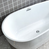 Modern Antique Finish Bathtub Soaking Back to Wall Oval Bath Tub Clearhalo 'Bathroom Remodel & Bathroom Fixtures' 'Bathtubs' 'Home Improvement' 'home_improvement' 'home_improvement_bathtubs' 'Showers & Bathtubs' 1200x1200_36a6f5fa-f188-4f68-a019-2db465db1def