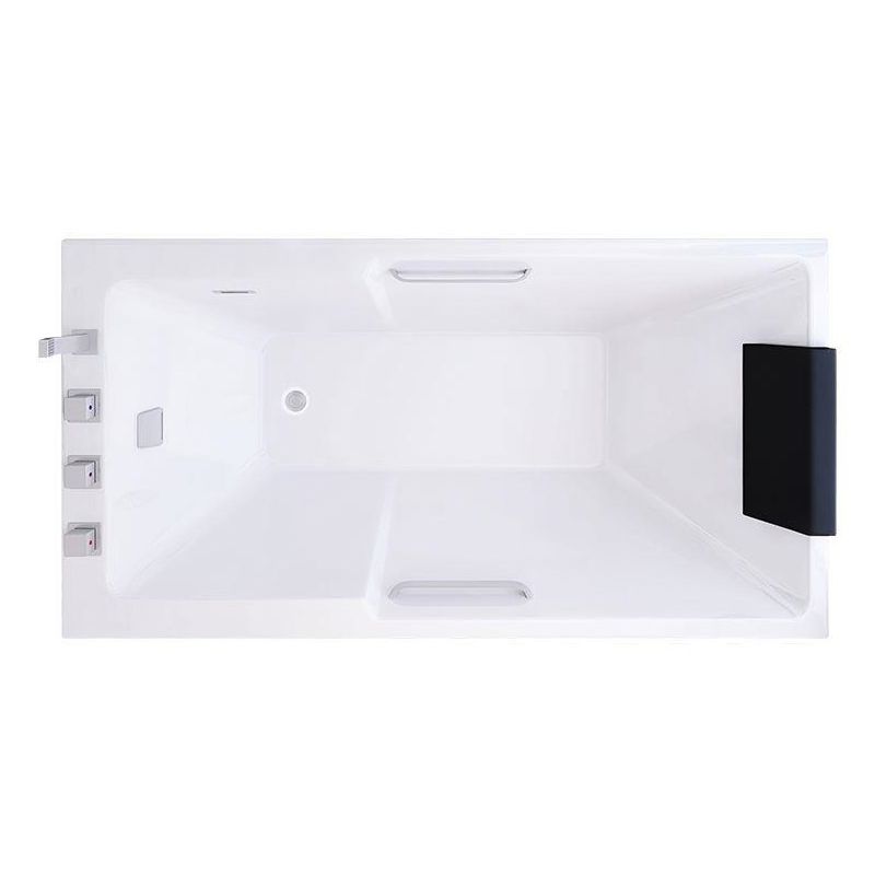 Modern Soaking Acrylic Bathtub Rectangular Drop-in White Bath Clearhalo 'Bathroom Remodel & Bathroom Fixtures' 'Bathtubs' 'Home Improvement' 'home_improvement' 'home_improvement_bathtubs' 'Showers & Bathtubs' 1200x1200_36a818ac-d27c-4e53-bc26-cefb57840dd4