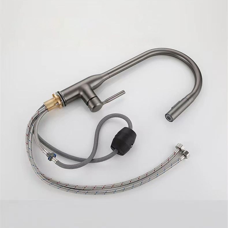 Modern Copper Kitchen Sink Faucet Single Handle High Arc Kitchen Faucet Clearhalo 'Home Improvement' 'home_improvement' 'home_improvement_kitchen_faucets' 'Kitchen Faucets' 'Kitchen Remodel & Kitchen Fixtures' 'Kitchen Sinks & Faucet Components' 'kitchen_faucets' 1200x1200_36e18bc1-58da-4919-ab1b-abfd5a270e42