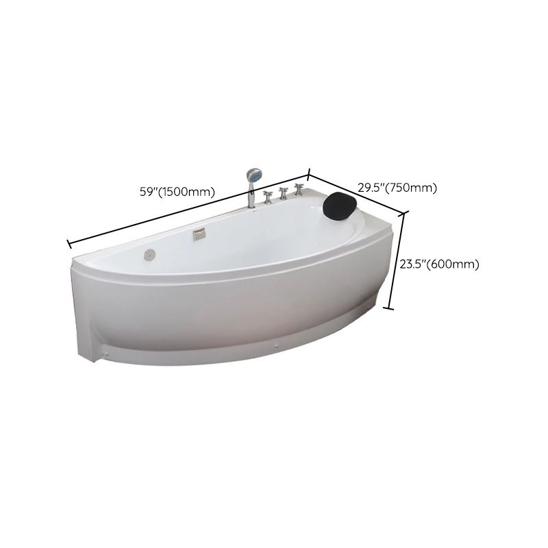 Acrylic Corner Bathtub Soaking White Modern Back to Wall Bath Clearhalo 'Bathroom Remodel & Bathroom Fixtures' 'Bathtubs' 'Home Improvement' 'home_improvement' 'home_improvement_bathtubs' 'Showers & Bathtubs' 1200x1200_36e86ed0-c451-403e-87e3-2fb219ce6013