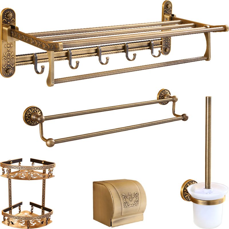 Traditional Vintage Brass Bathroom Accessory As Individual Or As a Set Clearhalo 'Bathroom Hardware Sets' 'Bathroom Hardware' 'Bathroom Remodel & Bathroom Fixtures' 'bathroom_hardware_sets' 'Home Improvement' 'home_improvement' 'home_improvement_bathroom_hardware_sets' 1200x1200_36ea314a-6e11-453e-a632-f17741cf7b5d