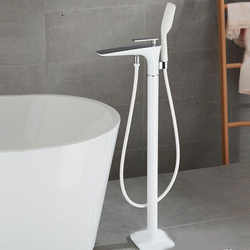 Modern Free-standing Faucet Bathtub Handheld Shower Head Faucet Clearhalo 'Bathroom Remodel & Bathroom Fixtures' 'Bathtub Faucets' 'bathtub_faucets' 'Home Improvement' 'home_improvement' 'home_improvement_bathtub_faucets' 1200x1200_36fabbd2-b414-4cfc-88c9-87986388409d