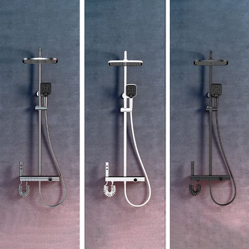 Modern Brass Shower Faucet Adjustable Spray Pattern Wall Mounted Shower Combo Clearhalo 'Bathroom Remodel & Bathroom Fixtures' 'Home Improvement' 'home_improvement' 'home_improvement_shower_faucets' 'Shower Faucets & Systems' 'shower_faucets' 'Showers & Bathtubs Plumbing' 'Showers & Bathtubs' 1200x1200_36fffdbd-9a2e-4350-8066-defc3a246e9c