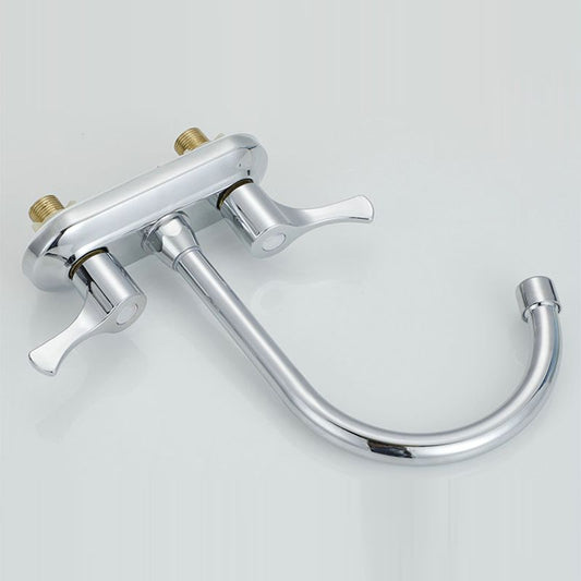 Contemporary Water Filler Double Handle Kitchen Faucet with Deck Plate Clearhalo 'Home Improvement' 'home_improvement' 'home_improvement_kitchen_faucets' 'Kitchen Faucets' 'Kitchen Remodel & Kitchen Fixtures' 'Kitchen Sinks & Faucet Components' 'kitchen_faucets' 1200x1200_370b4f59-953c-489b-8753-c036f40f0376