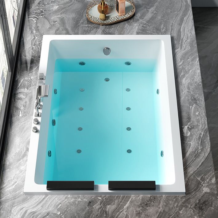 Rectangular White Bath Acrylic Modern Soaking Drop-in Bathtub Clearhalo 'Bathroom Remodel & Bathroom Fixtures' 'Bathtubs' 'Home Improvement' 'home_improvement' 'home_improvement_bathtubs' 'Showers & Bathtubs' 1200x1200_370d66ea-82cb-4beb-aa68-9bc8a43cecf5