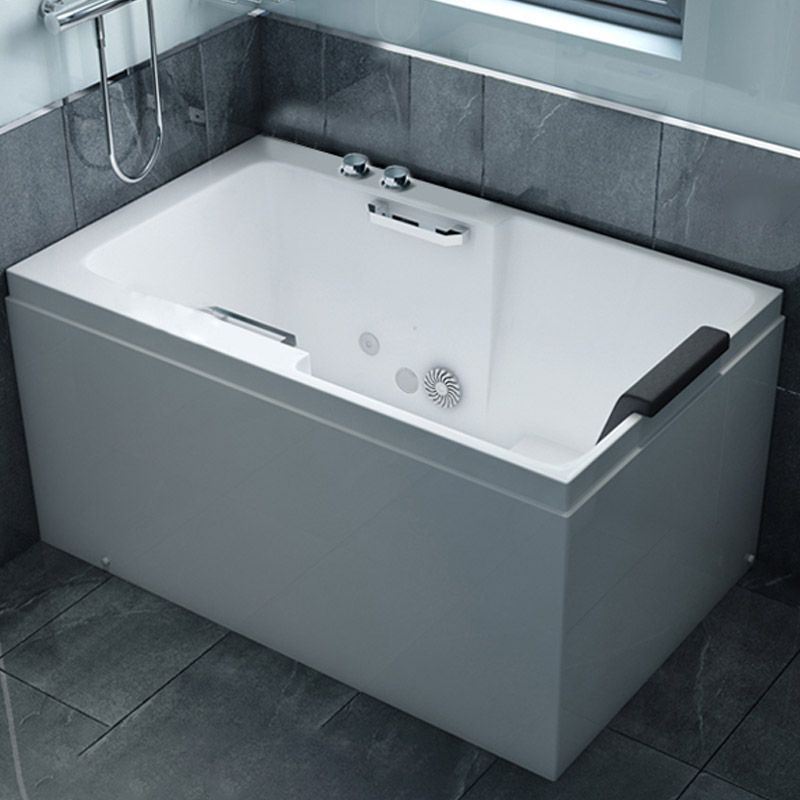 Bathroom Acrylic Apron Front Bathtub Modern Rectangular Bathtub Clearhalo 'Bathroom Remodel & Bathroom Fixtures' 'Bathtubs' 'Home Improvement' 'home_improvement' 'home_improvement_bathtubs' 'Showers & Bathtubs' 1200x1200_371cb6c6-a0a3-46ce-b866-763a650cee70