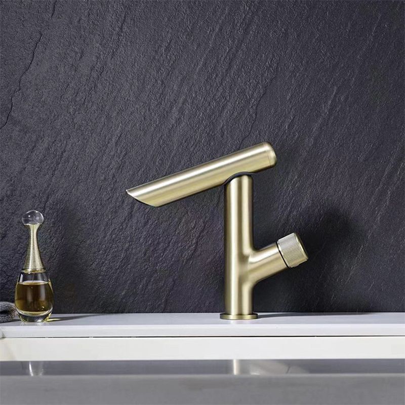Glam Vessel Sink Faucet Brass Knob Handle Swivel Spout Bathroom Faucet Clearhalo 'Bathroom Remodel & Bathroom Fixtures' 'Bathroom Sink Faucets' 'Bathroom Sinks & Faucet Components' 'bathroom_sink_faucets' 'Home Improvement' 'home_improvement' 'home_improvement_bathroom_sink_faucets' 1200x1200_3722f00c-8cc7-4ca6-9d08-345a4c68d57c