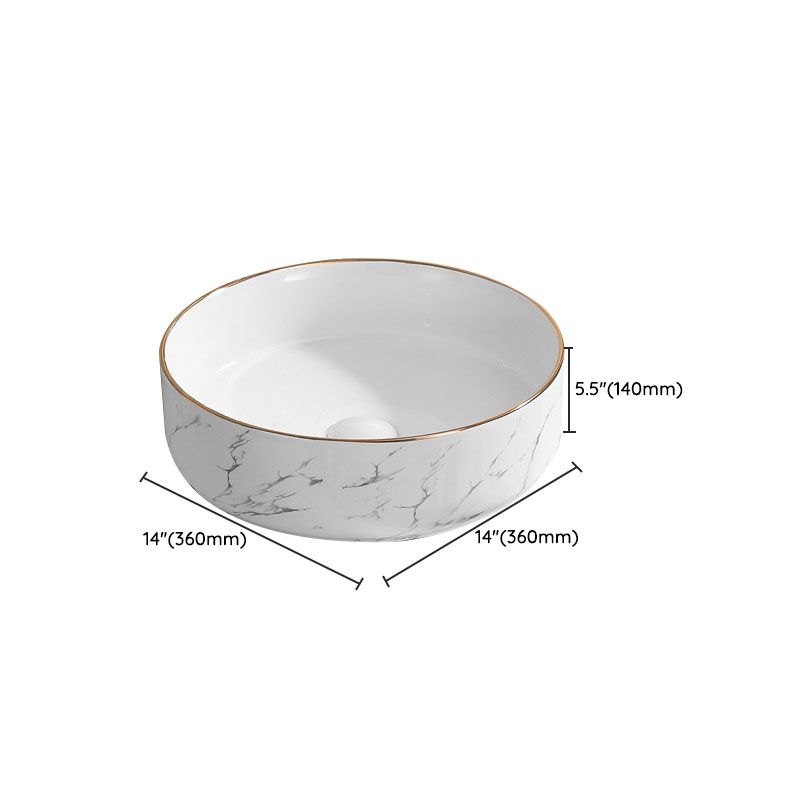 Modern Vessel Lavatory Sink Rectangular Porcelain Shut-Off Valve Included Bathroom Sink Clearhalo 'Bathroom Remodel & Bathroom Fixtures' 'Bathroom Sinks & Faucet Components' 'Bathroom Sinks' 'bathroom_sink' 'Home Improvement' 'home_improvement' 'home_improvement_bathroom_sink' 1200x1200_375807cf-3899-4255-8d69-e7fe891e77be