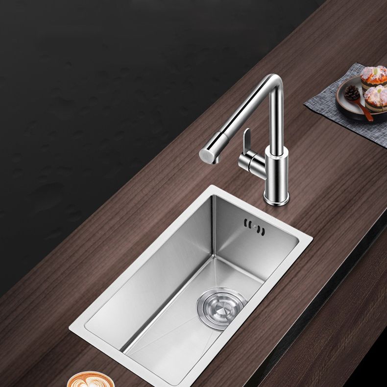 Single Bowl Kitchen Sink Stainless Steel Kitchen Sink with Rectangle Shape Clearhalo 'Home Improvement' 'home_improvement' 'home_improvement_kitchen_sinks' 'Kitchen Remodel & Kitchen Fixtures' 'Kitchen Sinks & Faucet Components' 'Kitchen Sinks' 'kitchen_sinks' 1200x1200_3763727b-b93d-4f3f-b733-3696533f6bcc