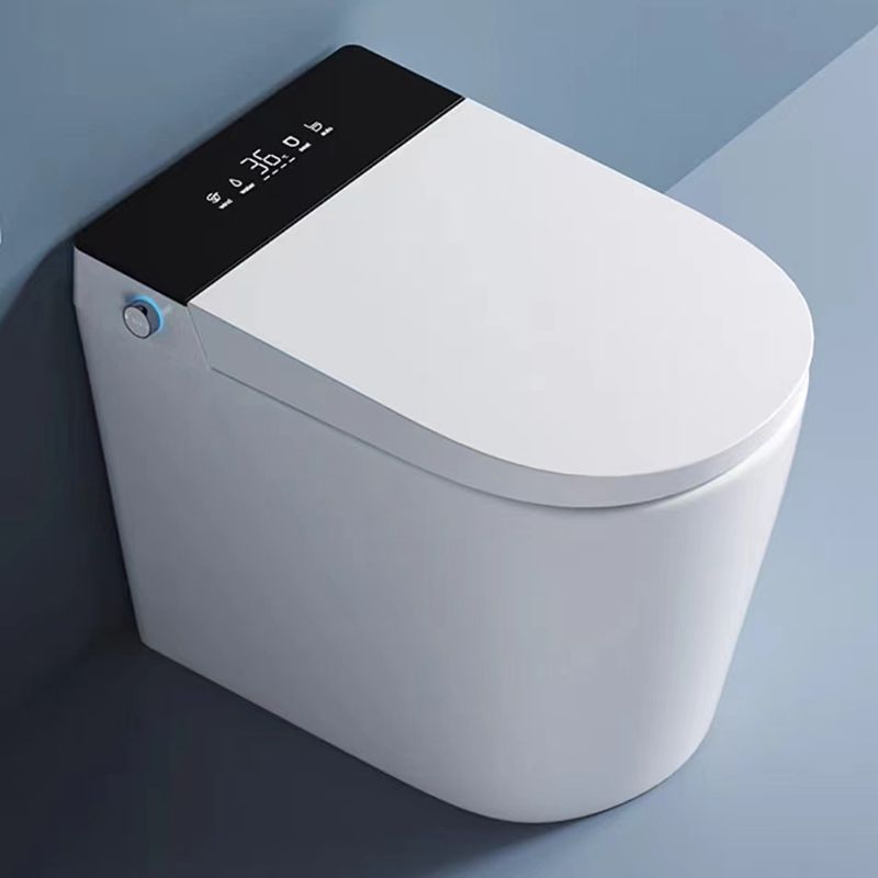 Antimicrobial Elongated Bidet Seat Heated Floor Mount Bidet Seat in White of 17.5" H Clearhalo 'Bathroom Remodel & Bathroom Fixtures' 'Bidets' 'Home Improvement' 'home_improvement' 'home_improvement_bidets' 'Toilets & Bidets' 1200x1200_377cb00d-875d-4561-bcd1-4c1d1c897e0d