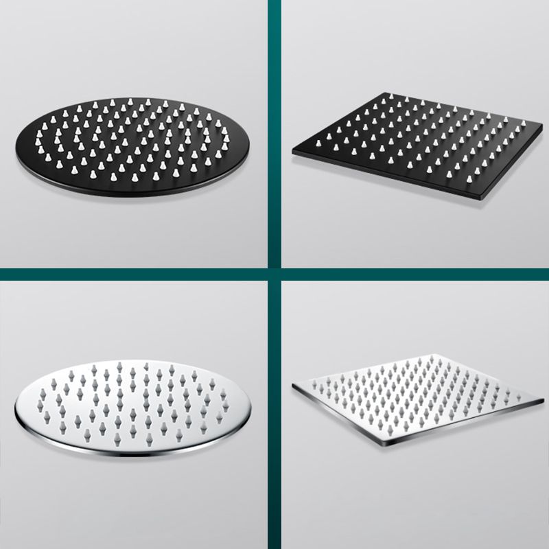 Black Round Fixed Shower Head Modern Style Wall-Mount Showerhead Clearhalo 'Bathroom Remodel & Bathroom Fixtures' 'Home Improvement' 'home_improvement' 'home_improvement_shower_heads' 'Shower Heads' 'shower_heads' 'Showers & Bathtubs Plumbing' 'Showers & Bathtubs' 1200x1200_377f8275-62e9-40dc-bf49-c957a9f21516