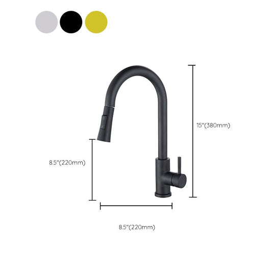 Pull Down Sprayer Kitchen Faucet 1-Handle Touch Bar Faucet with Supply Lines Clearhalo 'Home Improvement' 'home_improvement' 'home_improvement_kitchen_faucets' 'Kitchen Faucets' 'Kitchen Remodel & Kitchen Fixtures' 'Kitchen Sinks & Faucet Components' 'kitchen_faucets' 1200x1200_379bcfcd-c120-4146-afe5-a224a380a6ba