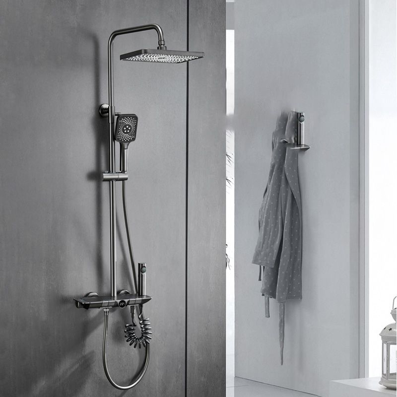 Modern Shower Set Slide Bar Dual Shower Head Thermostatic Wall Mounted Shower System Clearhalo 'Bathroom Remodel & Bathroom Fixtures' 'Home Improvement' 'home_improvement' 'home_improvement_shower_faucets' 'Shower Faucets & Systems' 'shower_faucets' 'Showers & Bathtubs Plumbing' 'Showers & Bathtubs' 1200x1200_37ae69c7-817d-4cb8-b22a-d5501118808c