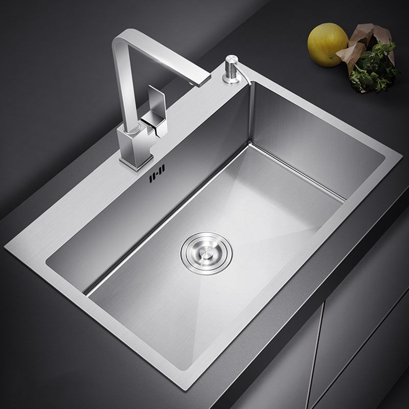 Classic Kitchen Sink Stainless Steel Friction Resistant Kitchen Sink with Drain Assembly Clearhalo 'Home Improvement' 'home_improvement' 'home_improvement_kitchen_sinks' 'Kitchen Remodel & Kitchen Fixtures' 'Kitchen Sinks & Faucet Components' 'Kitchen Sinks' 'kitchen_sinks' 1200x1200_37b64cf4-402d-4fe9-b05d-171851d5582e