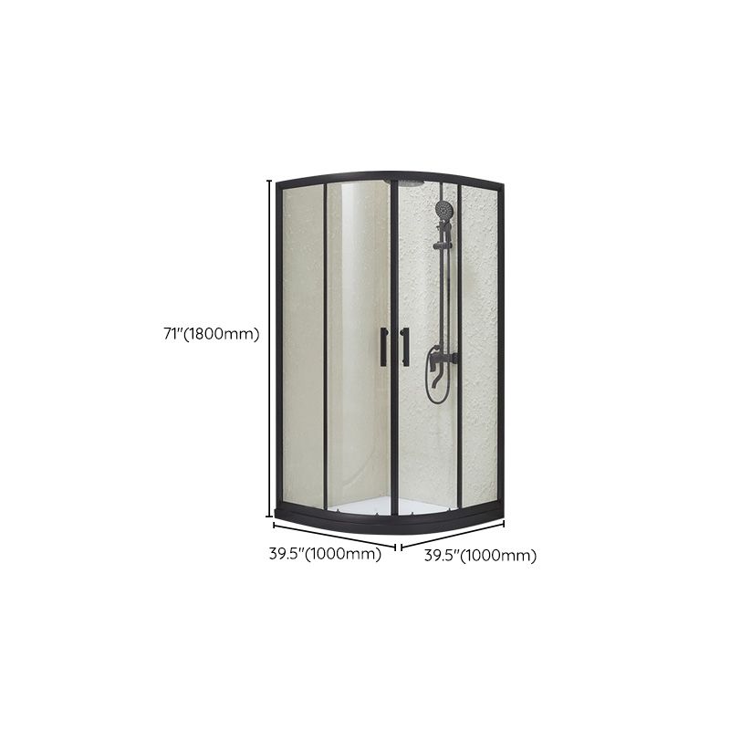 Tempered Shower Bath Door Double Sliding Shower Doors in Black Clearhalo 'Bathroom Remodel & Bathroom Fixtures' 'Home Improvement' 'home_improvement' 'home_improvement_shower_tub_doors' 'Shower and Tub Doors' 'shower_tub_doors' 'Showers & Bathtubs' 1200x1200_37ba175d-0939-415d-9b8d-0951c28552ae