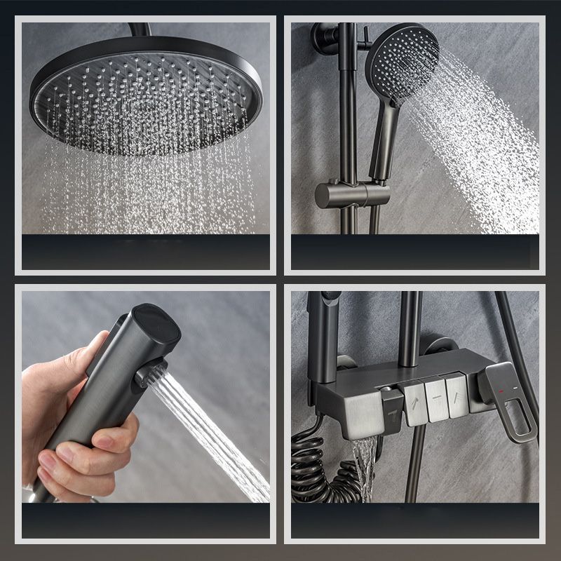 Wall Mounted Shower Adjustable Arm Shower Faucet Metal Shower System with Slide Bar Clearhalo 'Bathroom Remodel & Bathroom Fixtures' 'Home Improvement' 'home_improvement' 'home_improvement_shower_faucets' 'Shower Faucets & Systems' 'shower_faucets' 'Showers & Bathtubs Plumbing' 'Showers & Bathtubs' 1200x1200_37ca6a86-ae00-43a6-9264-9fa5005a336c