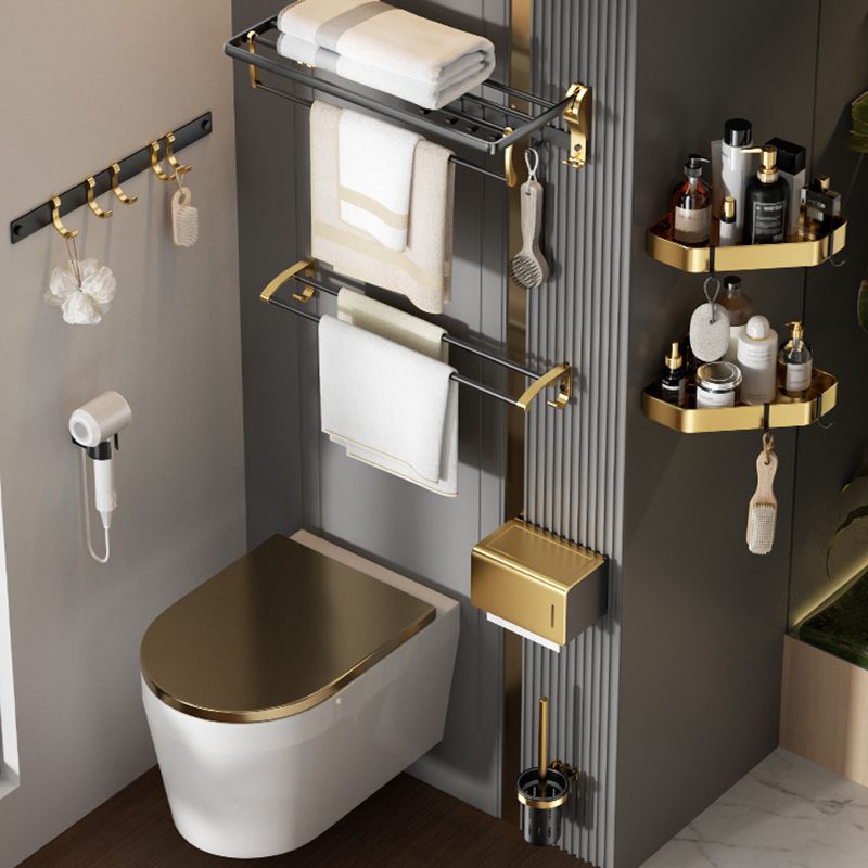 Contemporary Stainless Bathroom Accessory As Individual Or As a Set in Black and Gold Clearhalo 'Bathroom Hardware Sets' 'Bathroom Hardware' 'Bathroom Remodel & Bathroom Fixtures' 'bathroom_hardware_sets' 'Home Improvement' 'home_improvement' 'home_improvement_bathroom_hardware_sets' 1200x1200_37cd7643-09c9-4216-ab74-39c1c51a3ca4