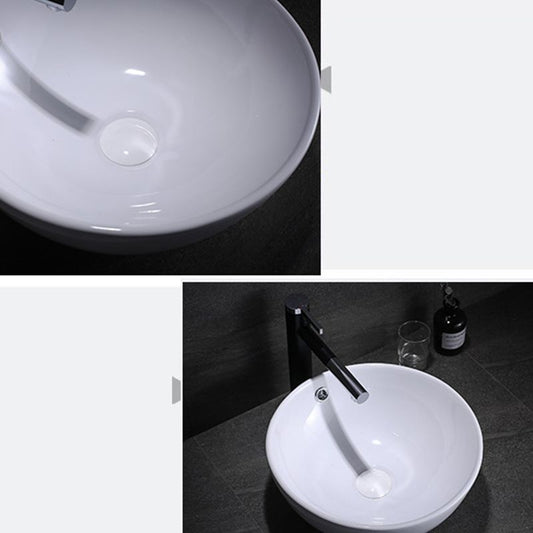 Modern Bathroom Sink with Pop-Up Drain Porcelain Round Vessel Lavatory Sink Clearhalo 'Bathroom Remodel & Bathroom Fixtures' 'Bathroom Sinks & Faucet Components' 'Bathroom Sinks' 'bathroom_sink' 'Home Improvement' 'home_improvement' 'home_improvement_bathroom_sink' 1200x1200_37d90683-34e1-49bb-8ec8-cad763d0865c