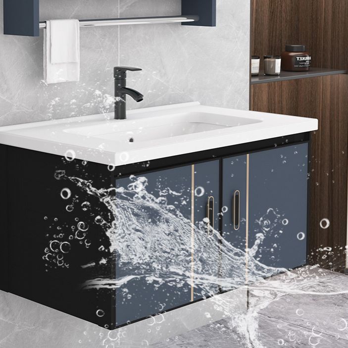 Glam Metal Sink Vanity Wall Mount Single-Sink Bathroom Vanity Clearhalo 'Bathroom Remodel & Bathroom Fixtures' 'Bathroom Vanities' 'bathroom_vanities' 'Home Improvement' 'home_improvement' 'home_improvement_bathroom_vanities' 1200x1200_37dd387b-644f-43ac-9fc0-859e9b90881c