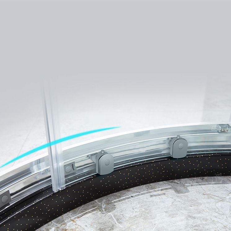 Contemporary Round Shower Stall Clear Tempered Framed Shower Stall Clearhalo 'Bathroom Remodel & Bathroom Fixtures' 'Home Improvement' 'home_improvement' 'home_improvement_shower_stalls_enclosures' 'Shower Stalls & Enclosures' 'shower_stalls_enclosures' 'Showers & Bathtubs' 1200x1200_37e41c46-9c51-49ac-a693-0342006d100d