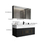 Glam Wall Mount Bathroom Vanity Black Ceramic Single-Sink Rectangular Vanity Set Clearhalo 'Bathroom Remodel & Bathroom Fixtures' 'Bathroom Vanities' 'bathroom_vanities' 'Home Improvement' 'home_improvement' 'home_improvement_bathroom_vanities' 1200x1200_37eb4fdf-dcdd-44ba-bcaf-75ab168c5daf